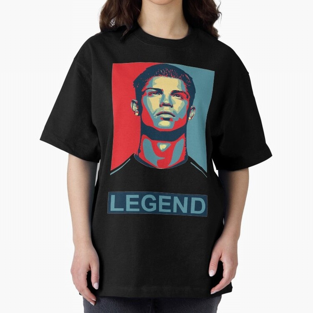 cristiano ronaldo legend Oversized T-Shirt Celebrate National Team Dreams in FIFA World Cup 2026 Group Stage Spirit, Made for Portugal, Spain and Germany, Messi and Cristiano Ronaldo, Championship Spirit, Famous Goals, Roaring Crowds and