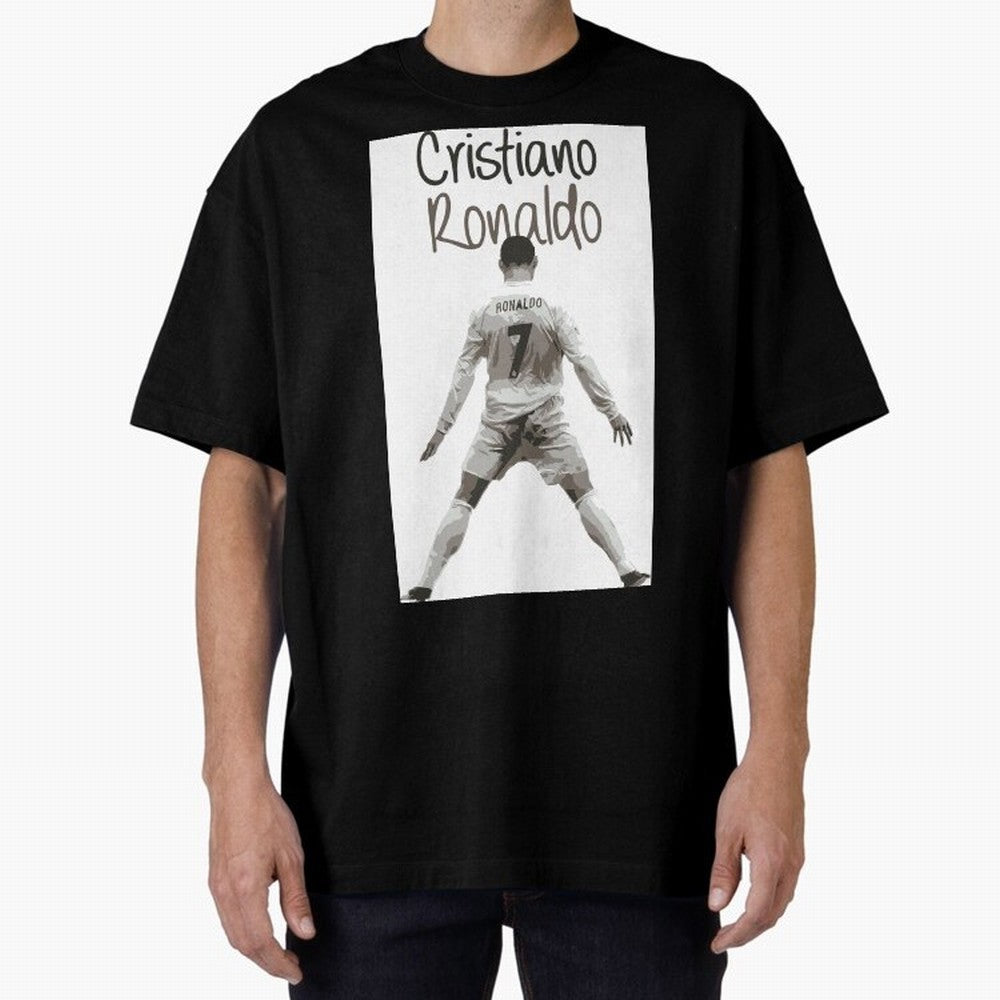 Cristiano Ronaldo Celebration Oversized T-Shirt Follow Match Day Hype around FIFA World Cup 2026 USA Canada Mexico, Cristiano Ronaldo, Brazil, Tournament Hype, Historic Matchups, Family Viewing Parties and Global Sports Pride; Ideal for Passionate