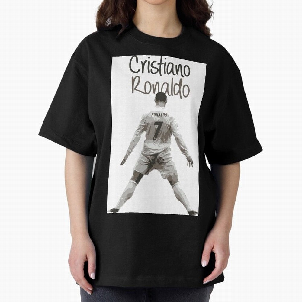 Cristiano Ronaldo Celebration Oversized T-Shirt Follow Match Day Hype around FIFA World Cup 2026 USA Canada Mexico, Cristiano Ronaldo, Brazil, Tournament Hype, Historic Matchups, Family Viewing Parties and Global Sports Pride; Ideal for Passionate