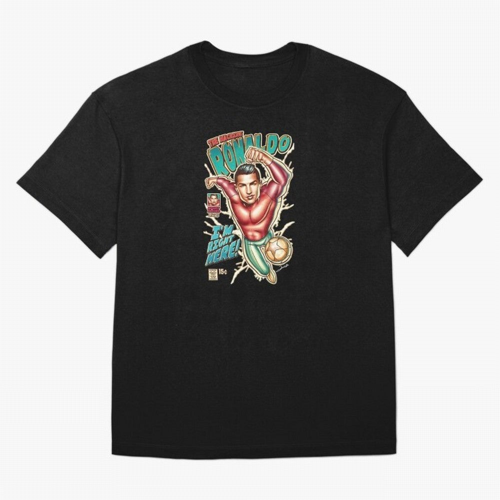 The Machine Ronaldo Oversized T-Shirt Celebrate Rivalries and Pride in the FIFA World Cup 2026 Journey through Messi Highlights, Brazil Pride, Tournament Hype, Historic Matchups, Family Viewing Parties and Global Sports Pride; Perfect for Fans,