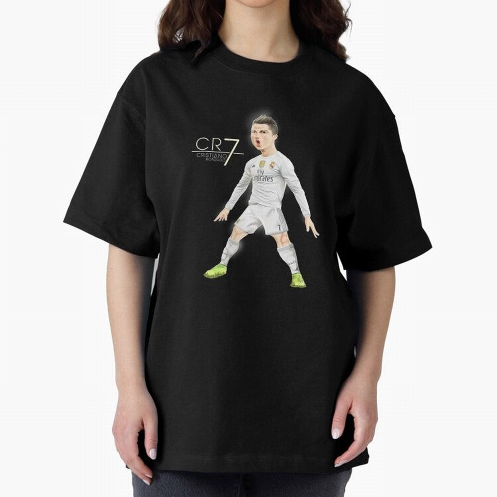 CR7 Oversized T-Shirt Celebrate Football Heritage in the FIFA World Cup 2026 Group Stage Journey through Mbappe and Neymar Highlights, Spain Pride, Football Festival Excitement, Trophy Ambitions, Country Rivalries and Star Player Buzz; Ideal for