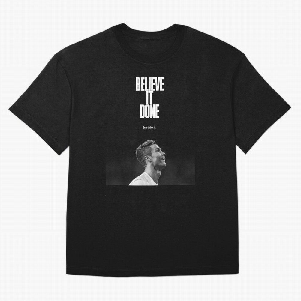 CRISTIANO RONALDO BELIVE IT DONE Oversized T-Shirt Step into FIFA World Cup 2026 for Fans of CR7 and Portugal, Bringing Match Day Excitement, Supporter Culture, Golden Goals and Global Football Passion; Perfect for People Who Love Argentina,