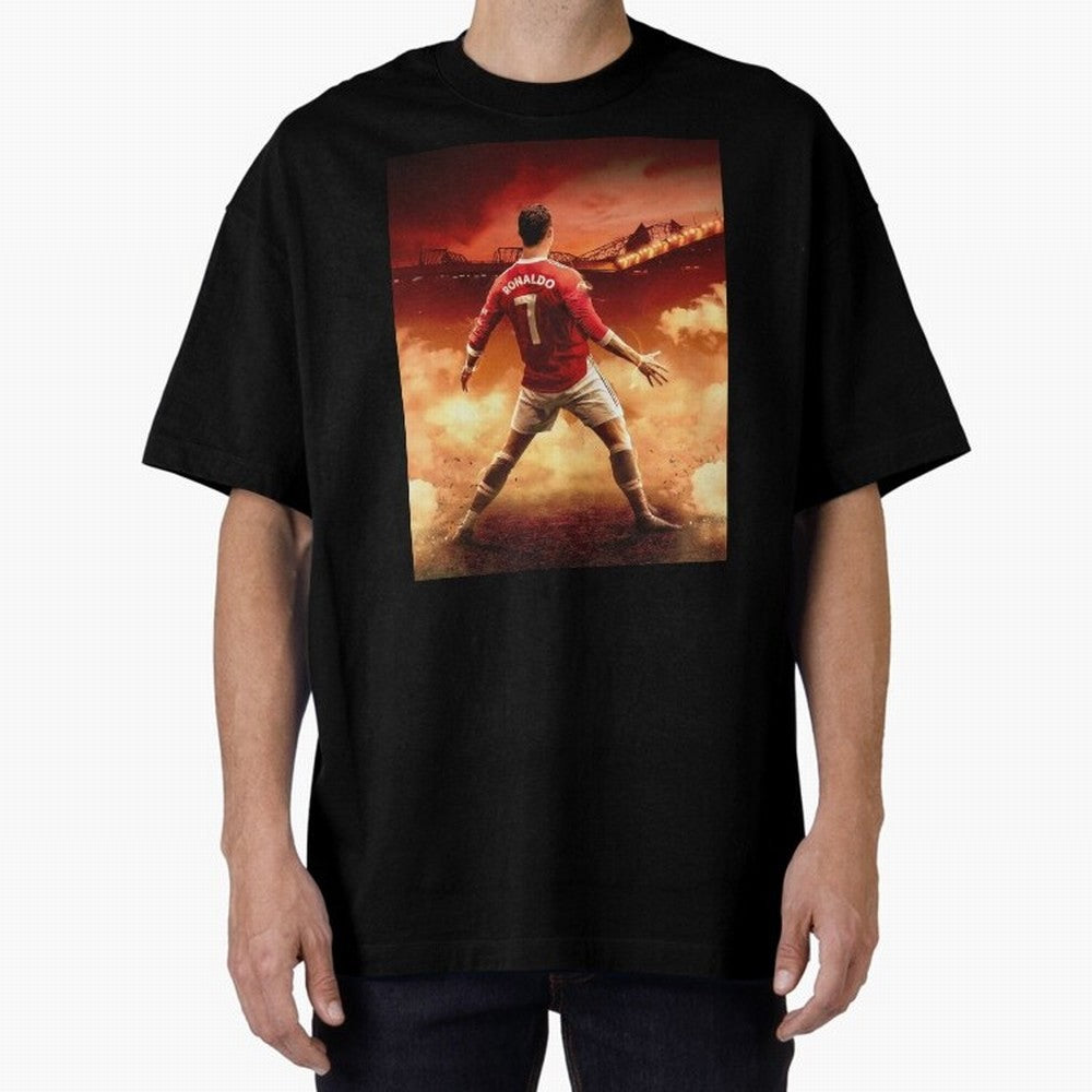 Ronaldo Cr7 Siuuu Manchester,Ronaldo Gifts,Ronaldo Cover,Ronaldo Prints Oversized T-Shirt Join the Countdown to FIFA World Cup 2026 Group Stage Spirit, with Brazil, Messi, Neymar and Mbappe, Retro Football Energy, Iconic Rivalries, Trophy Chase