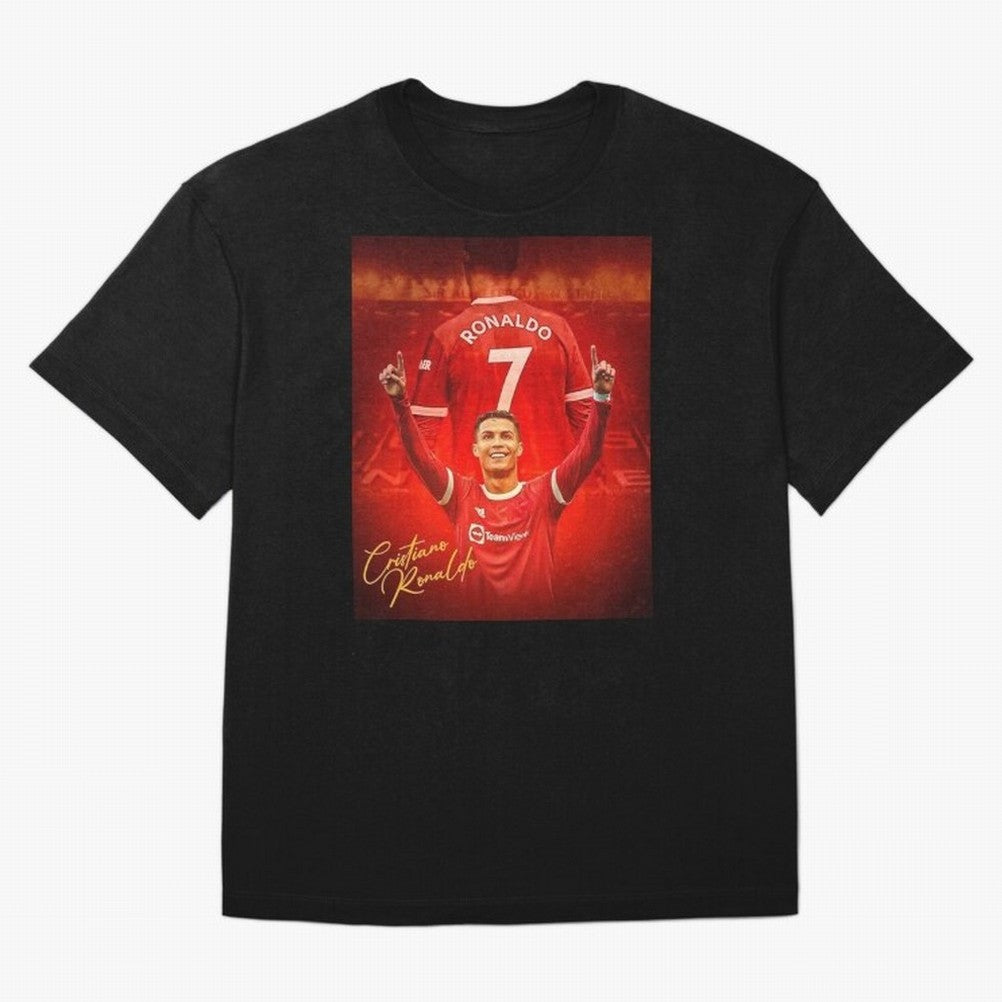 Cristiano Ronaldo Poster Oversized T-Shirt Bring Bold Fan Energy to Global Football Passion for FIFA World Cup 2026 USA Canada Mexico, Made for Mbappe and Neymar, Spain, Classic Soccer Heritage, Championship Pressure, Fan Loyalty and International