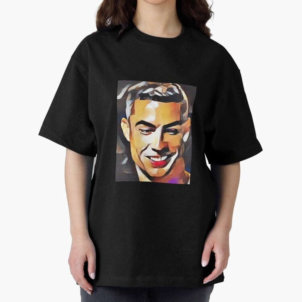 Cristiano Ronaldo Oversized T-Shirt Celebrate Fan Favorites in Global Football Passion for FIFA World Cup 2026 Group Stage, Inspired by Haaland and Mbappe, Portugal, Spain and Germany, Goal Celebration Energy, Supporter Heritage, Football Icons and