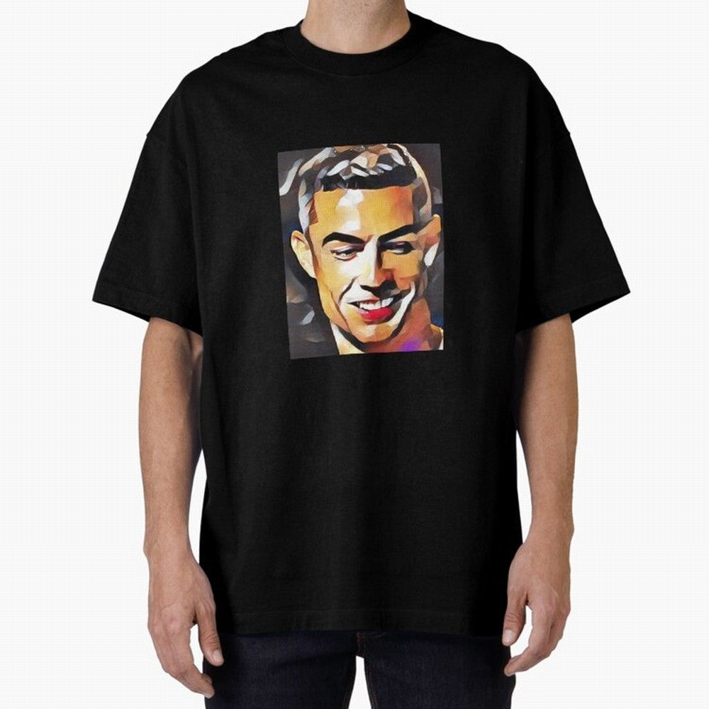 Cristiano Ronaldo Oversized T-Shirt Celebrate Fan Favorites in Global Football Passion for FIFA World Cup 2026 Group Stage, Inspired by Haaland and Mbappe, Portugal, Spain and Germany, Goal Celebration Energy, Supporter Heritage, Football Icons and