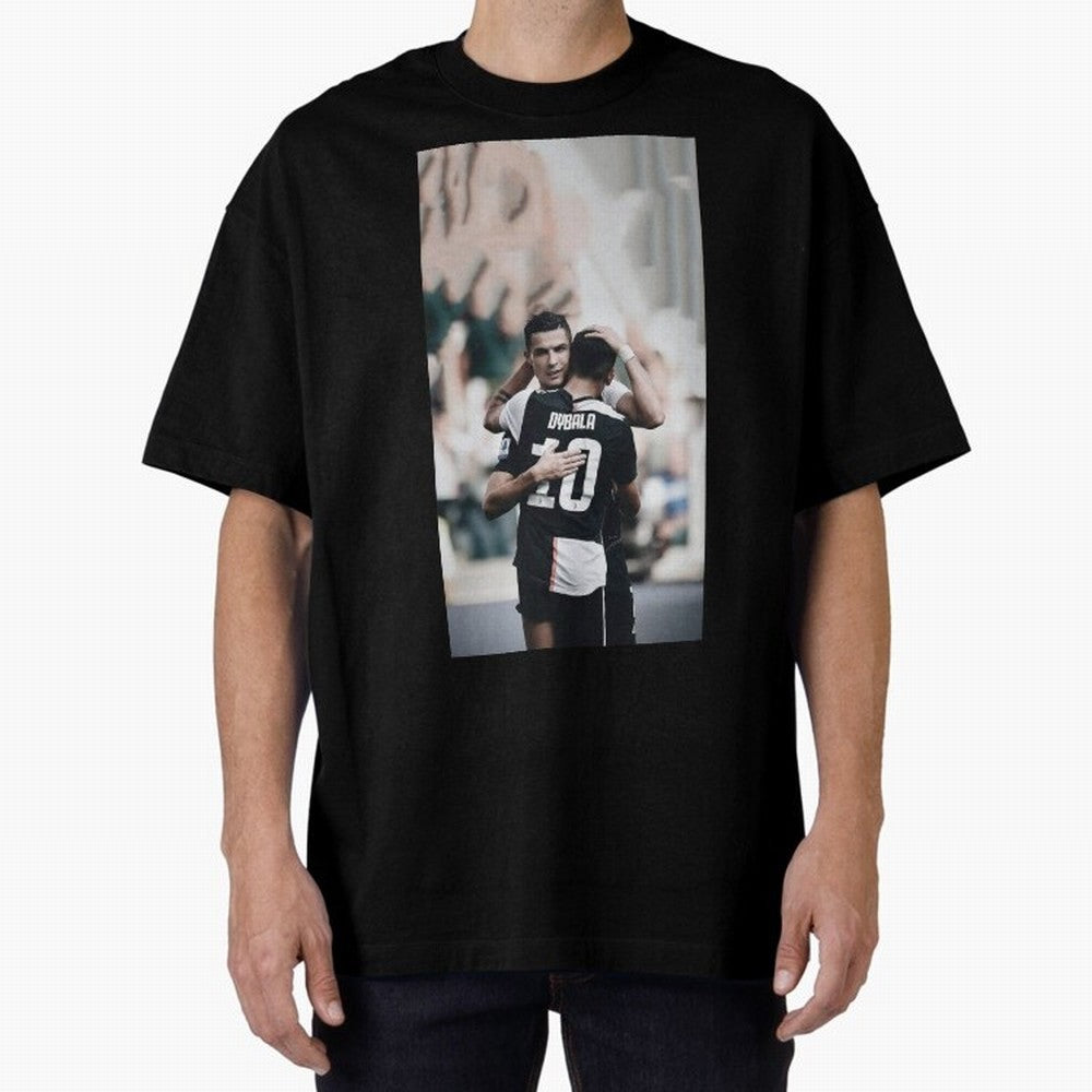ronaldo with dybala Oversized T-Shirt Show Your Stadium Side during Global Football Passion for FIFA World Cup 2026 Group Stage, Centered on Neymar, Haaland and Cristiano Ronaldo, Netherlands, Supporter Pride, Iconic Celebrations, Legendary Names