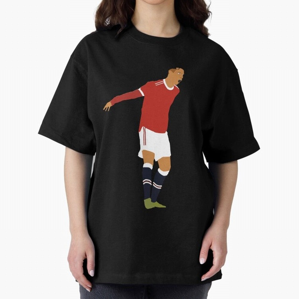 Cristiano Ronaldo Manchester United Oversized T-Shirt Show Match Day Excitement for FIFA World Cup 2026 USA Canada Mexico for Fans of Neymar, Haaland and Cristiano Ronaldo and France, Bringing Match Day Excitement, Supporter Culture, Golden Goals