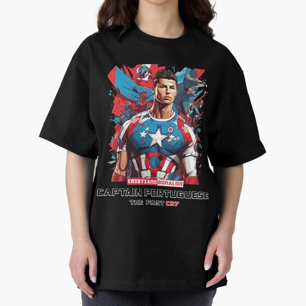 Cristiano Ronaldo Captain Portuguese Oversized T-Shirt Make Game Day About FIFA World Cup 2026 Spirit, Built around Germany, Haaland and Mbappe, Football Passion, Legendary Performances, Festival Vibes and Supporter Community; Made for Collectors