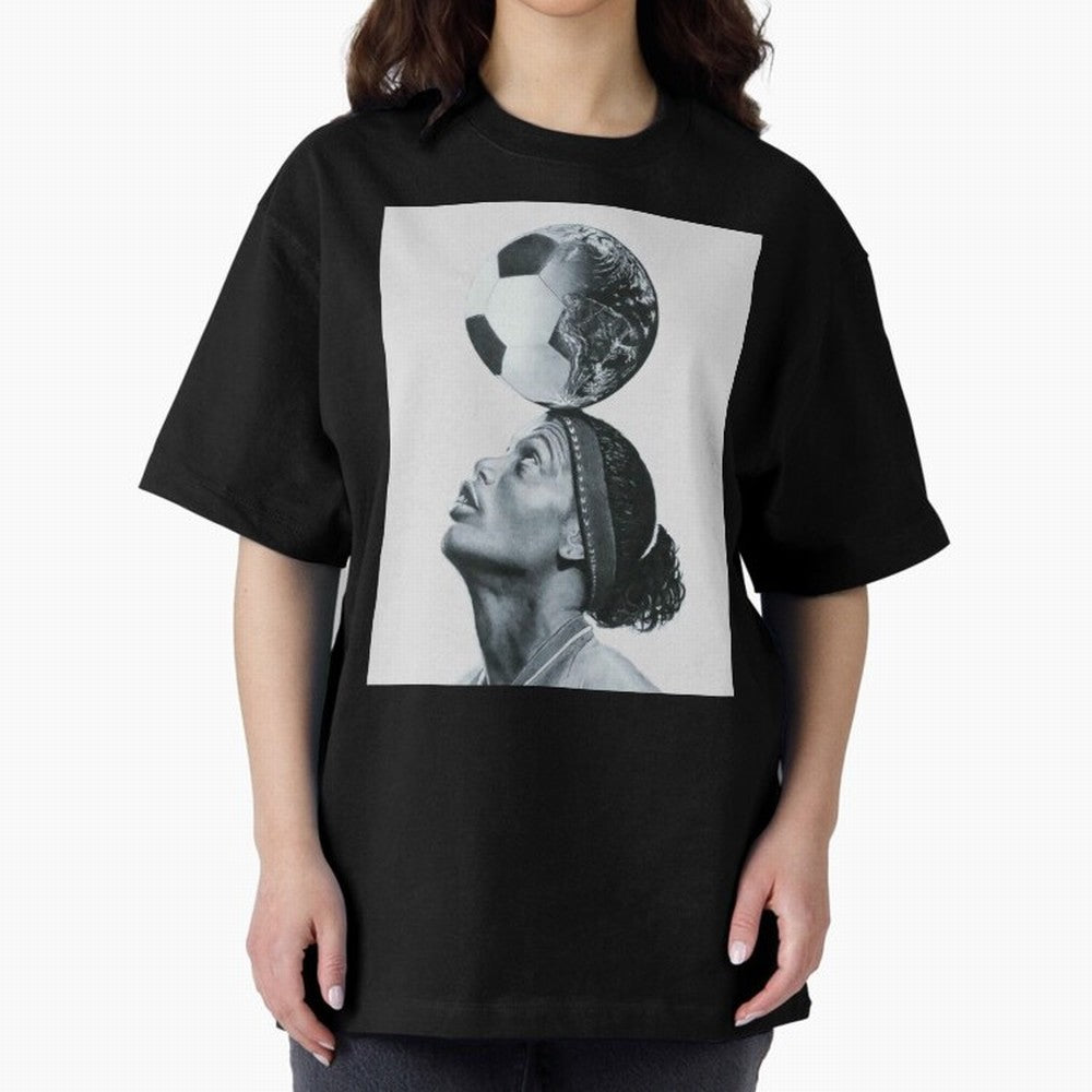 Art Ronaldinho Illustration Oversized T-Shirt Remember the FIFA World Cup 2026 Group Stage Journey through Messi, CR7 and Mbappe Highlights, Argentina and Brazil Pride, Goal Celebration Energy, Supporter Heritage, Football Icons and Worldwide