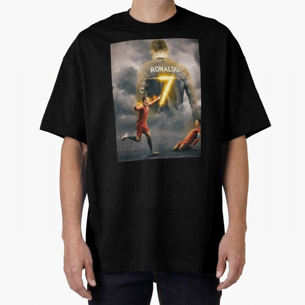 Art CR7 Wallpaper Oversized T-Shirt Refresh Global Football Passion for FIFA World Cup 2026, Built around Messi, Neymar and Mbappe, Brazil, Portugal and Argentina, Worldwide Fan Energy, Dramatic Goals, Stadium Lights and Championship Celebrations;