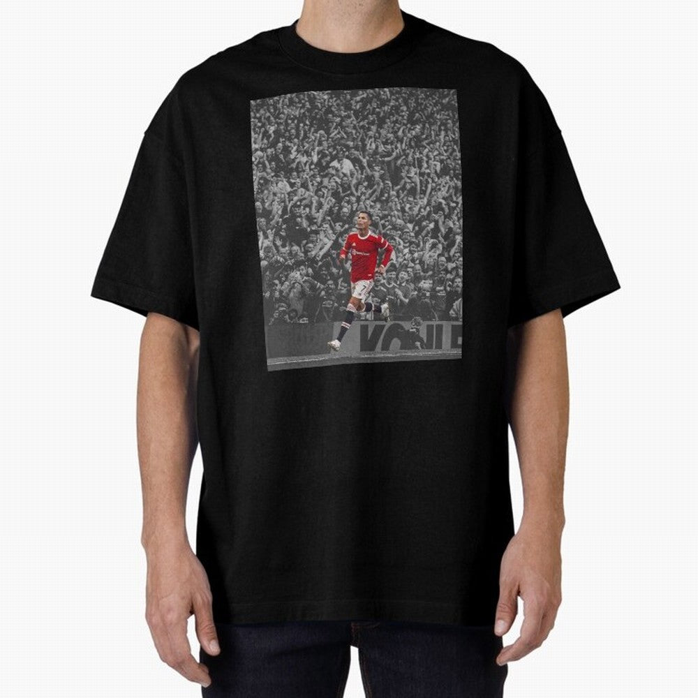 Ronaldo Cr7 Highlights Moment Manchester,Ronaldo Gifts,Ronaldo Cover,Ronaldo Prints Oversized T-Shirt Show Your Stadium Side during the FIFA World Cup 2026 Journey through Haaland and Mbappe Highlights, England and Germany Pride, Tournament Hype,