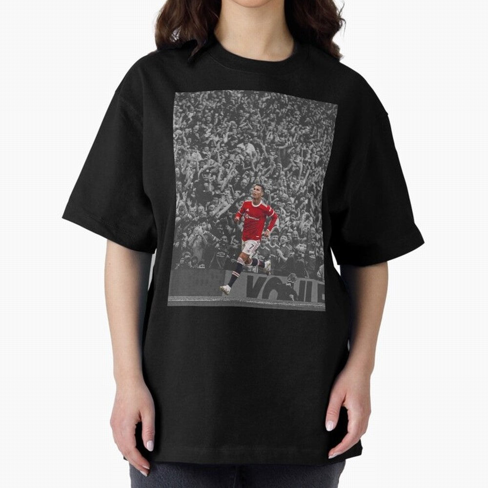 Ronaldo Cr7 Highlights Moment Manchester,Ronaldo Gifts,Ronaldo Cover,Ronaldo Prints Oversized T-Shirt Show Your Stadium Side during the FIFA World Cup 2026 Journey through Haaland and Mbappe Highlights, England and Germany Pride, Tournament Hype,