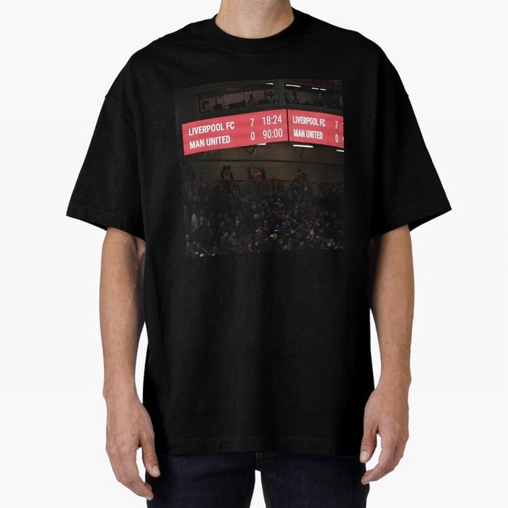 Liverpool 7 - 0 Manchester United Oversized T-Shirt Bring a Vintage Feel to the FIFA World Cup 2026 Group Stage Journey through Haaland Highlights, Brazil Pride, Vintage Soccer Flavor, Modern Football Stars, National Flags and Final Night Emotion;