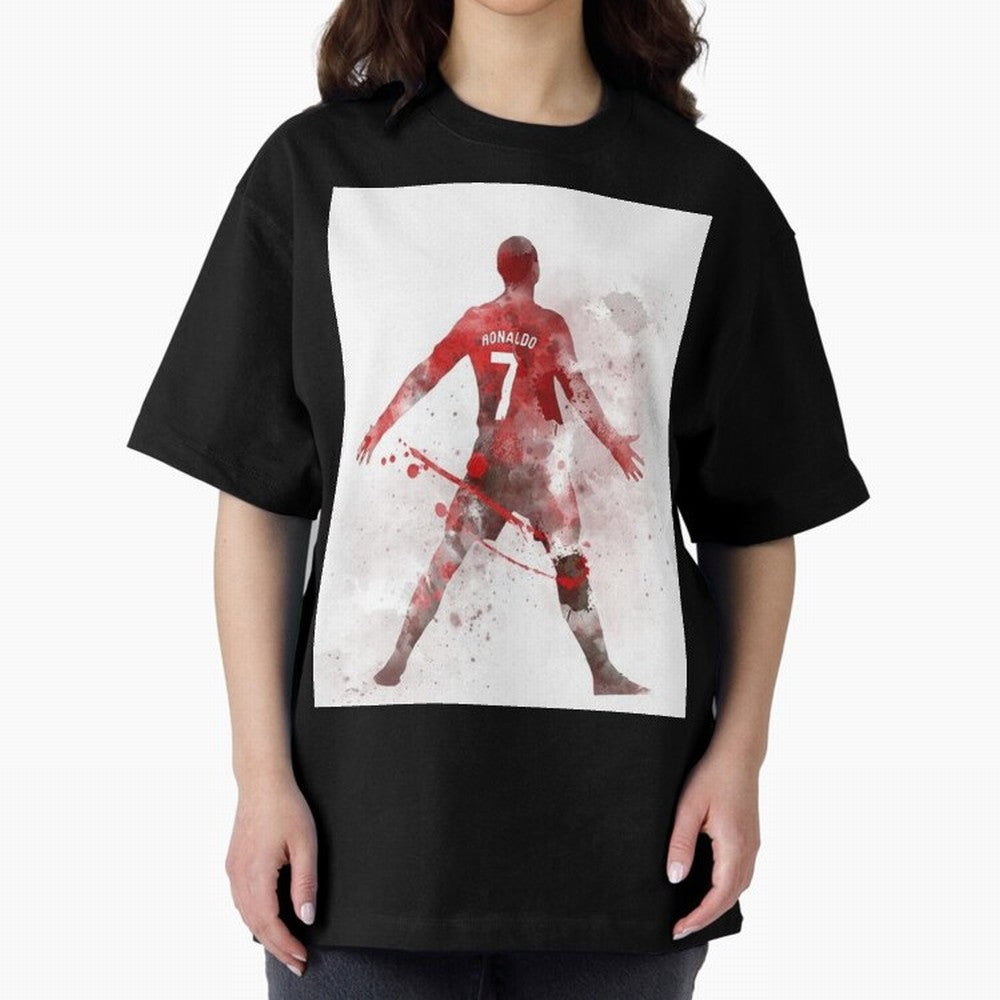 Cristiano Ronaldo Oversized T-Shirt Refresh the FIFA World Cup 2026 Group Stage Journey through CR7 and Messi Highlights, Germany Pride, Stadium Chants, National Pride, Trophy Dreams and Unforgettable Football Memories; Ideal for Fans Who Follow