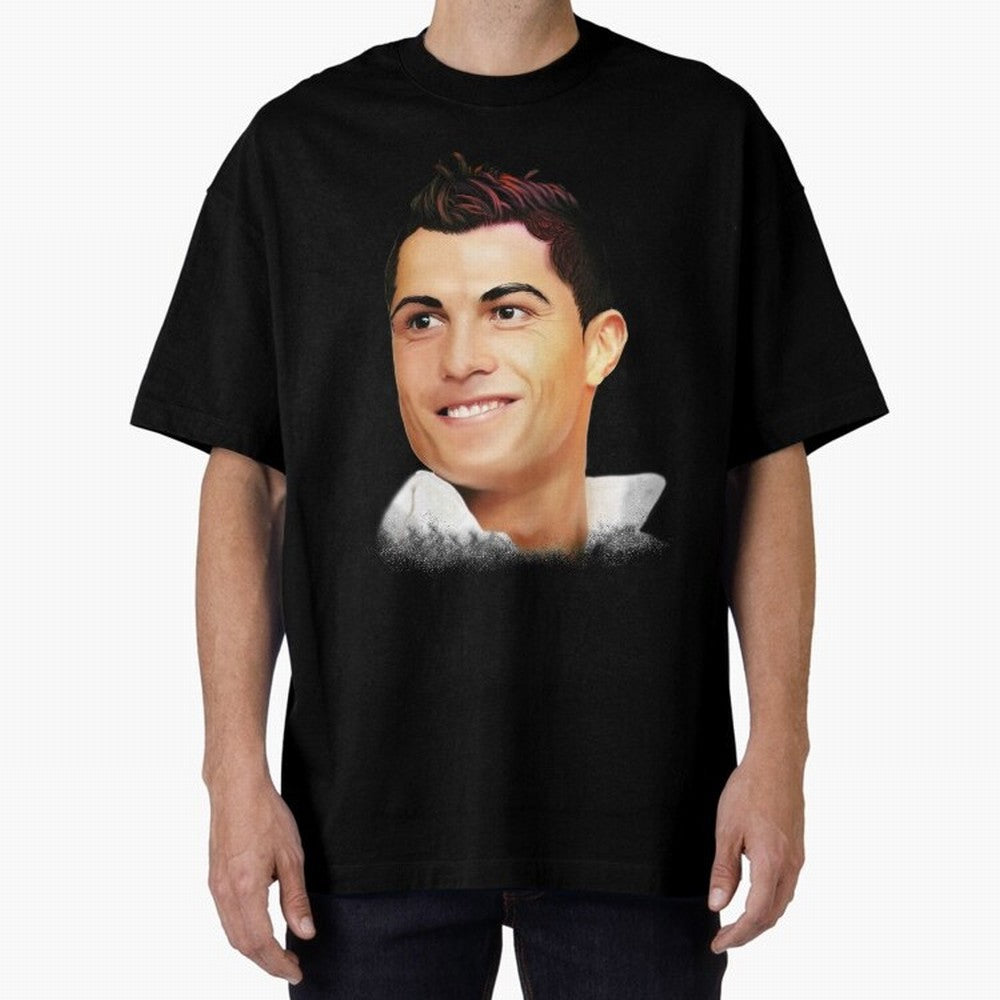 Cristiano Ronaldo CR7 | Digital Painting Oversized T-Shirt Celebrate the Stars of FIFA World Cup 2026 Group Stage for Fans of Neymar and Germany, Bringing Goal Celebration Energy, Supporter Heritage, Football Icons and Worldwide Tournament Joy;