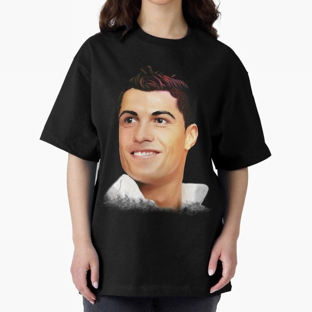 Cristiano Ronaldo CR7 | Digital Painting Oversized T-Shirt Celebrate the Stars of FIFA World Cup 2026 Group Stage for Fans of Neymar and Germany, Bringing Goal Celebration Energy, Supporter Heritage, Football Icons and Worldwide Tournament Joy;