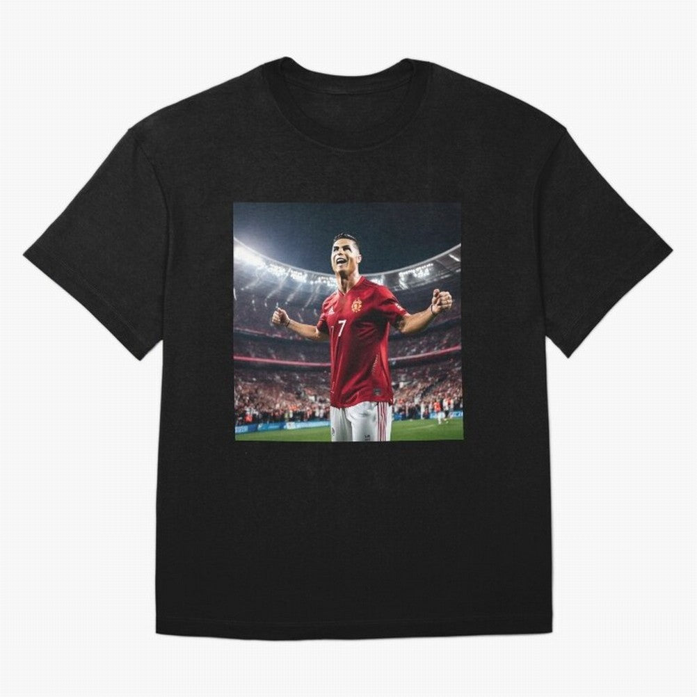 cristiano ronaldo celebrates goal Oversized T-Shirt Support Iconic Players in FIFA World Cup 2026 Group Stage for Fans of Cristiano Ronaldo, Haaland and CR7 and Spain, Bringing Fan Favorite Moments, National Team Passion, Big Match Drama and Soccer