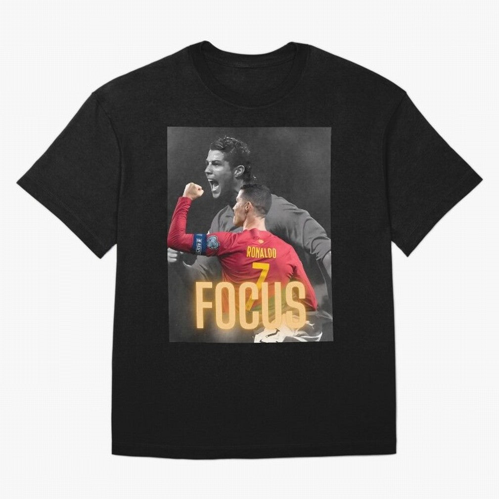 Focus With CR7 Oversized T-Shirt Bring Bold Fan Energy to FIFA World Cup 2026 for Fans of Neymar and Argentina, France and Brazil, Bringing Stadium Memories, Football Loyalty, International Chants and Championship Tradition; Ideal for Fans Who