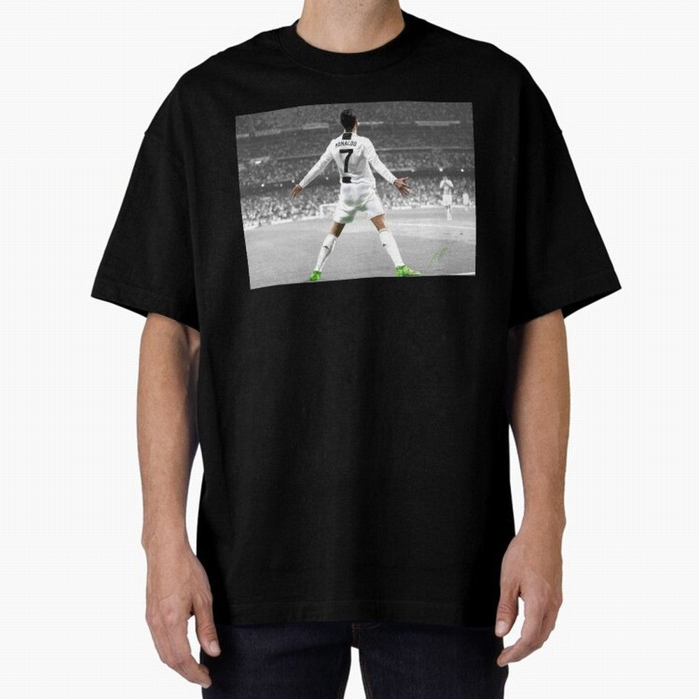 Cristiano Ronaldo Oversized T-Shirt Honor the Beautiful Game during FIFA World Cup 2026 Group Stage Spirit, Inspired by Netherlands, CR7 and Messi, Football Festival Excitement, Trophy Ambitions, Country Rivalries and Star Player Buzz; Made for Die