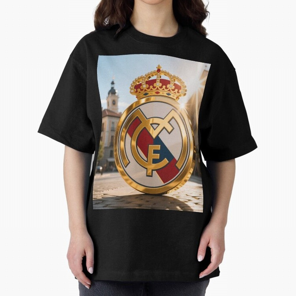 Plaza Sol Real Madrid Oversized T-Shirt Fuel FIFA World Cup 2026 Capturing Messi, Neymar and Mbappe, Spain Energy, Football History, Final Match Energy, Crowd Noise and Once in a Lifetime Moments; Made for Collectors Who Enjoy Iconic Players,