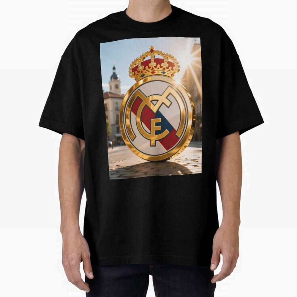 Plaza Sol Real Madrid Oversized T-Shirt Fuel FIFA World Cup 2026 Capturing Messi, Neymar and Mbappe, Spain Energy, Football History, Final Match Energy, Crowd Noise and Once in a Lifetime Moments; Made for Collectors Who Enjoy Iconic Players,