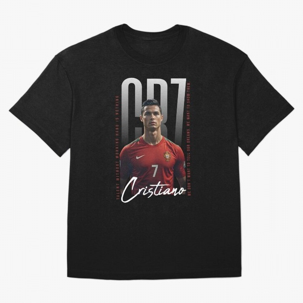 Cristiano Ronaldo Oversized T-Shirt Honor Champions and Dreams in Global Football Passion for FIFA World Cup 2026 Group Stage, Filled with CR7, Spain and Netherlands, Fan Favorite Moments, National Team Passion, Big Match Drama and Soccer History;