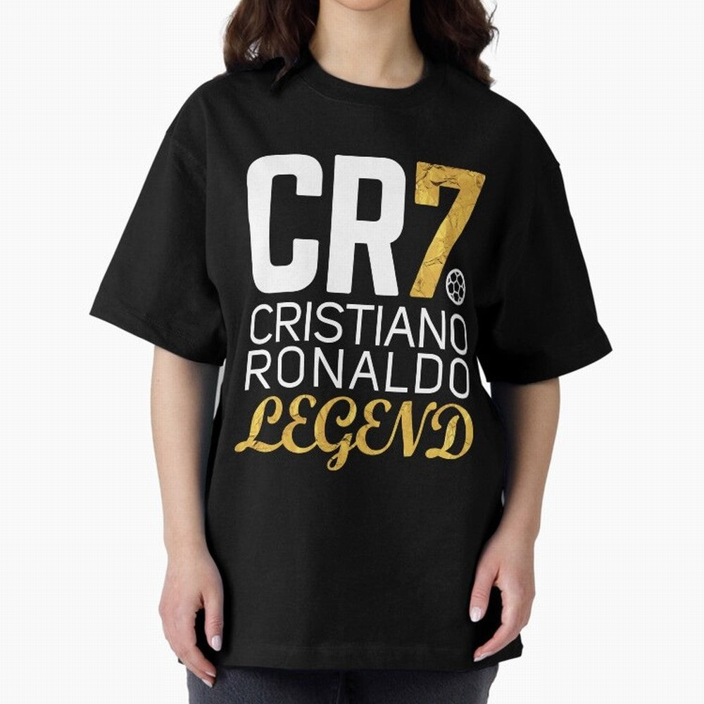 CR7 legend gold Oversized T-Shirt Live for the Drama of Match Day Hype around FIFA World Cup 2026 Group Stage, Mbappe, Brazil, Champion Mindset, Group Stage Buzz, Knockout Tension and Passionate Fan Culture; Ideal for Fans Who Follow Messi,
