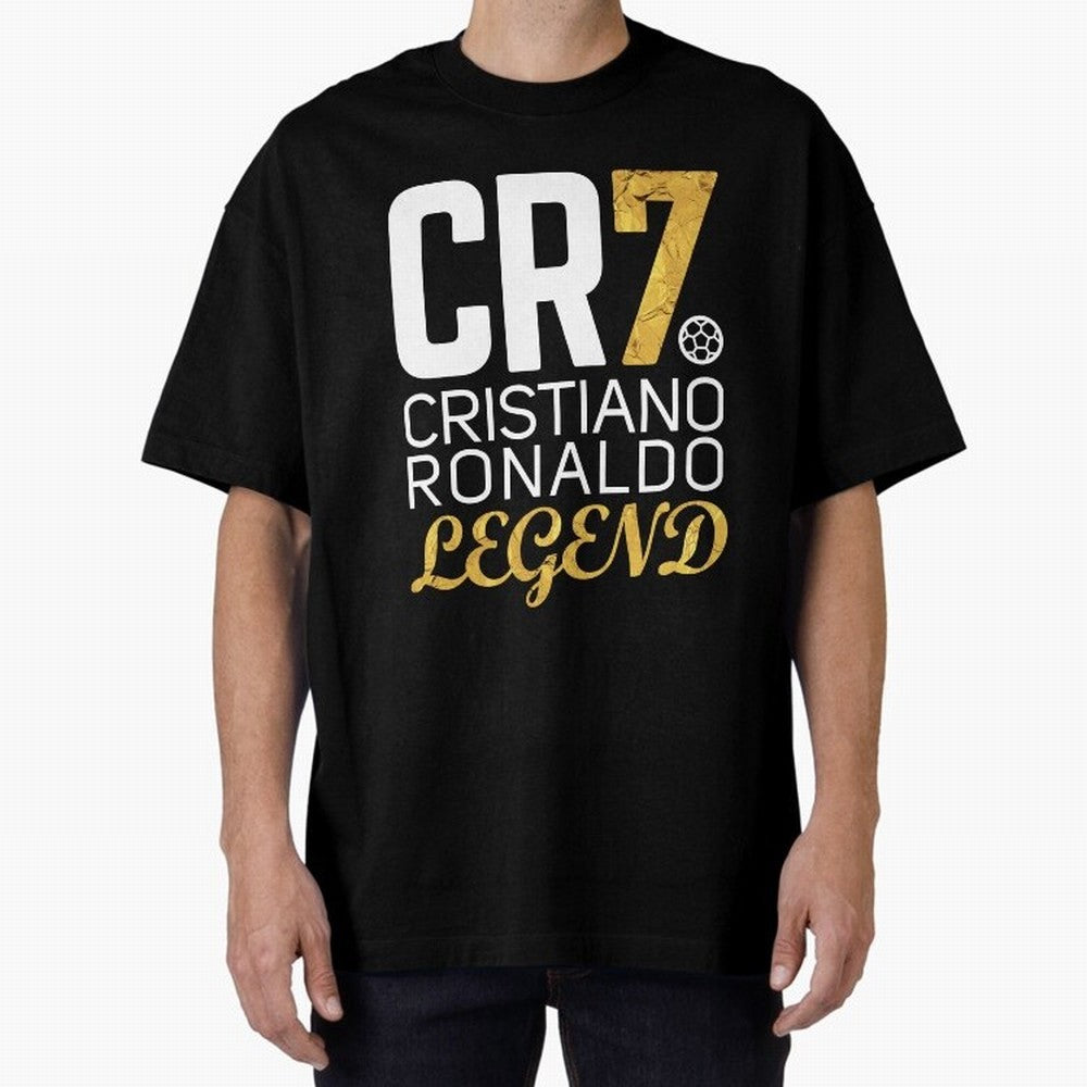 CR7 legend gold Oversized T-Shirt Live for the Drama of Match Day Hype around FIFA World Cup 2026 Group Stage, Mbappe, Brazil, Champion Mindset, Group Stage Buzz, Knockout Tension and Passionate Fan Culture; Ideal for Fans Who Follow Messi,