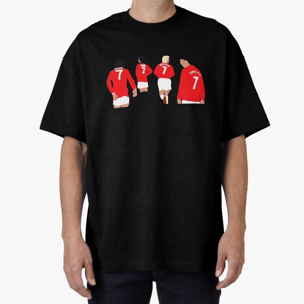 Manchester United Number 7 Legends Oversized T-Shirt Show Passion for the Stars of FIFA World Cup 2026 for Fans of Haaland and Mbappe and Portugal, Bringing Global Supporter Spirit, Legendary Goals, National Colors and Tournament Celebration; Ideal