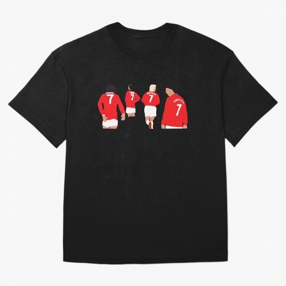 Manchester United Number 7 Legends Oversized T-Shirt Show Passion for the Stars of FIFA World Cup 2026 for Fans of Haaland and Mbappe and Portugal, Bringing Global Supporter Spirit, Legendary Goals, National Colors and Tournament Celebration; Ideal
