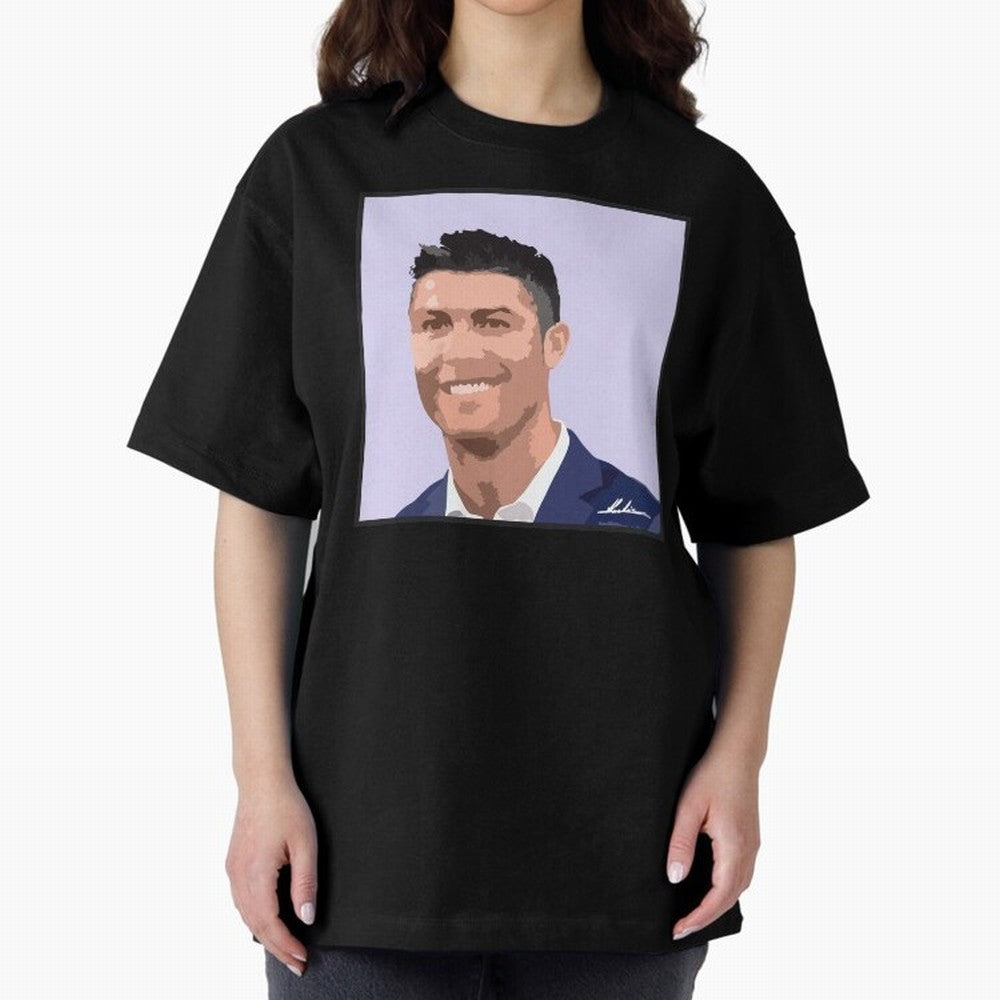 Cristiano Ronaldo Oversized T-Shirt Fuel FIFA World Cup 2026 USA Canada Mexico for Fans of Mbappe and Neymar and Spain and Netherlands, Bringing Football History, Final Match Energy, Crowd Noise and Once in a Lifetime Moments; Ideal for Passionate
