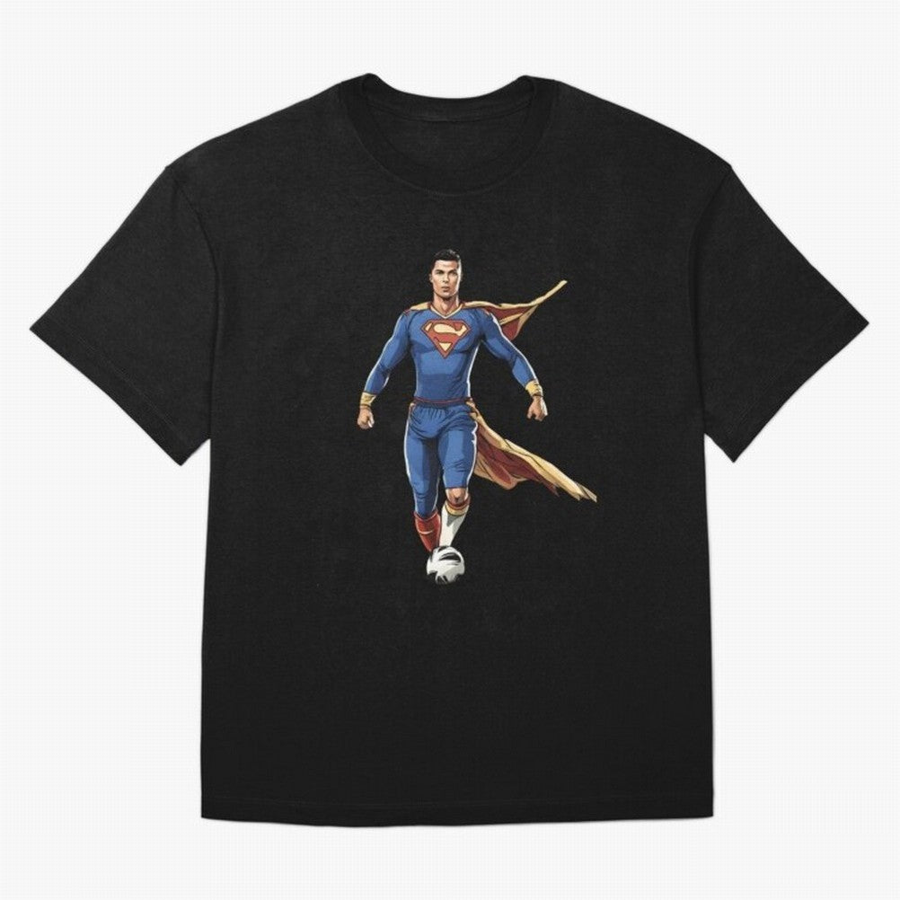 Ronaldo Superhero Oversized T-Shirt Relive Legendary Nights from the FIFA World Cup 2026 Group Stage Journey through Haaland Highlights, Germany Pride, Match Day Excitement, Supporter Culture, Golden Goals and Global Football Passion; Perfect for