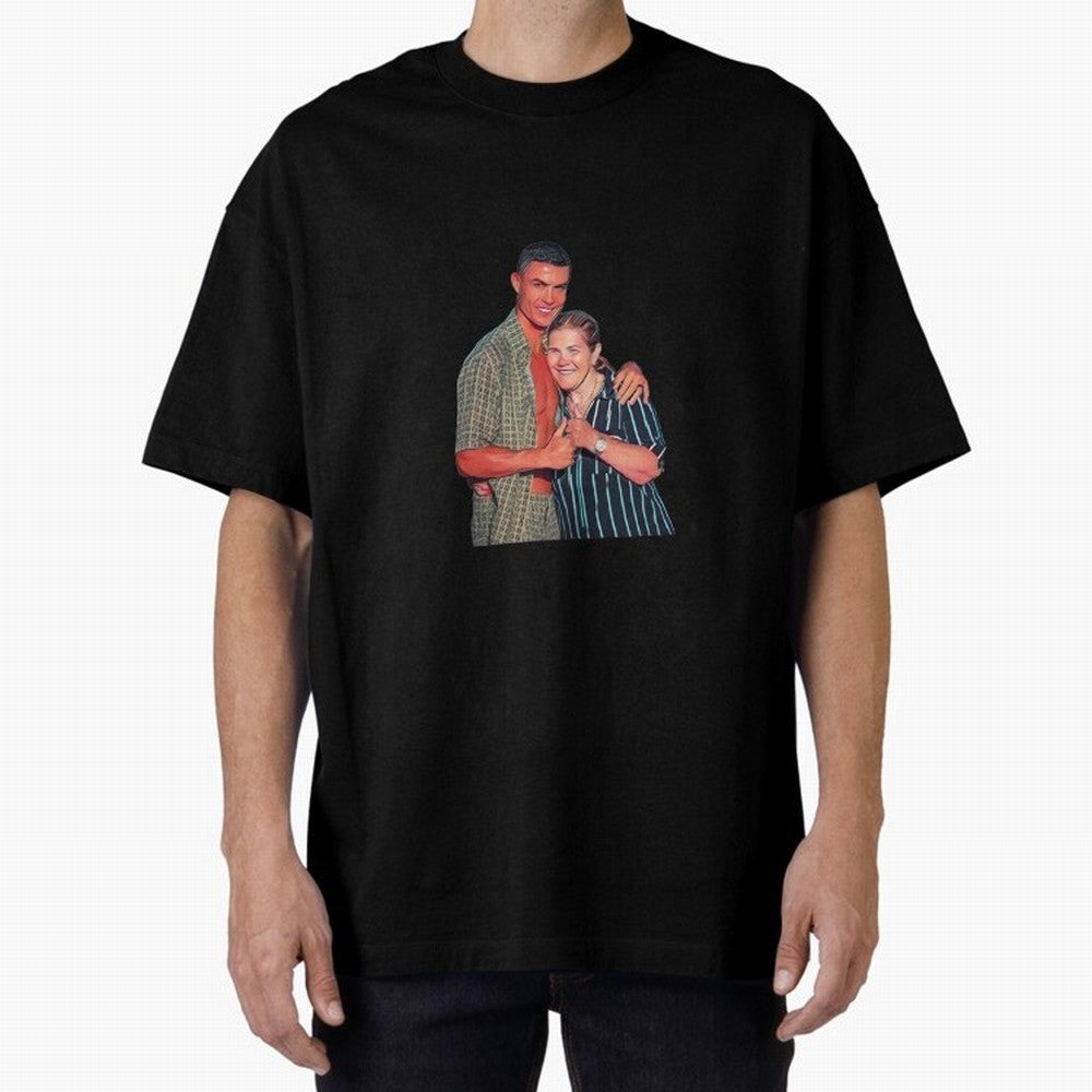 its criis with his mother Oversized T-Shirt Honor the Football Icons of Match Day Hype around FIFA World Cup 2026 USA Canada Mexico, Cristiano Ronaldo, Haaland and CR7, Portugal, Football Festival Excitement, Trophy Ambitions, Country Rivalries and