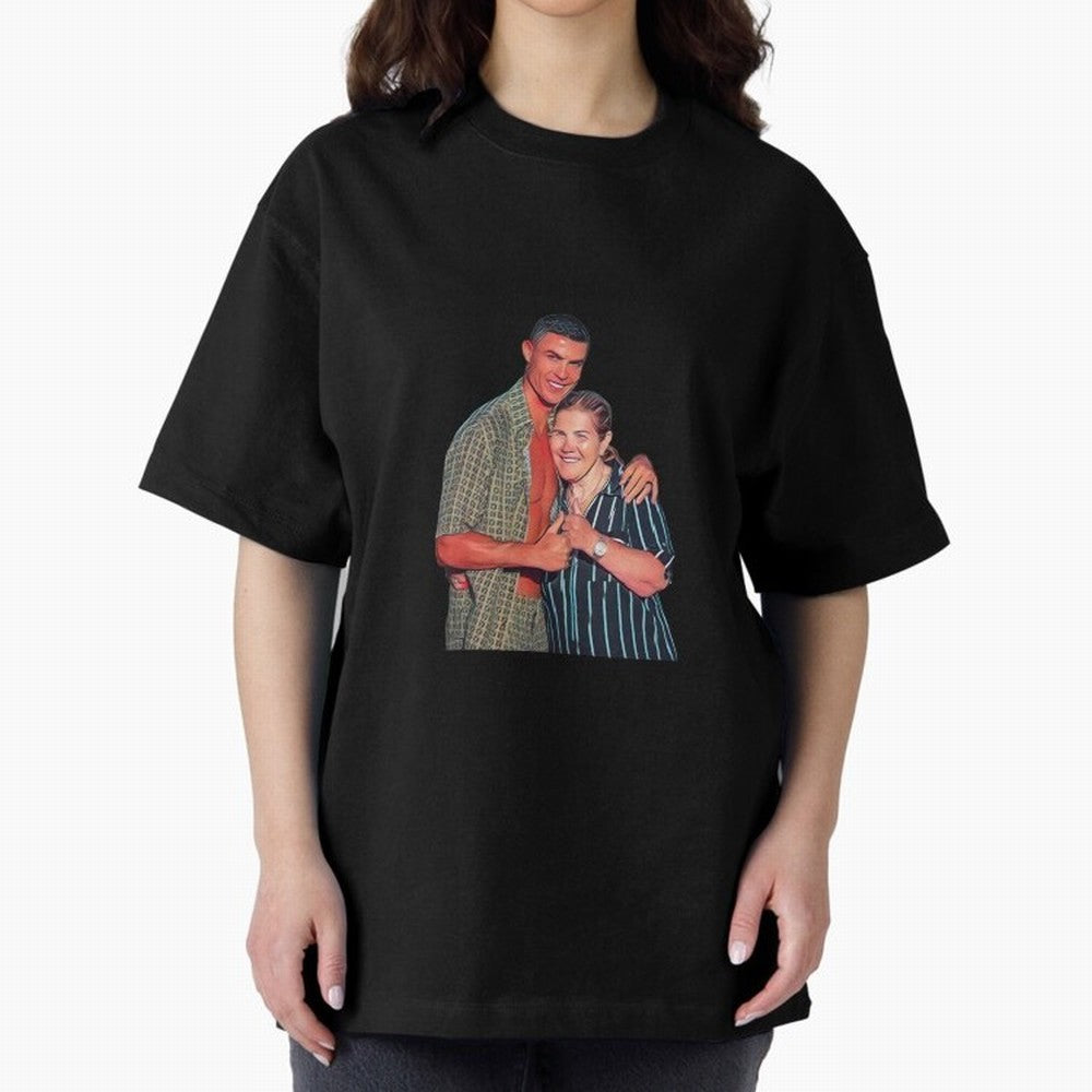 its criis with his mother Oversized T-Shirt Honor the Football Icons of Match Day Hype around FIFA World Cup 2026 USA Canada Mexico, Cristiano Ronaldo, Haaland and CR7, Portugal, Football Festival Excitement, Trophy Ambitions, Country Rivalries and