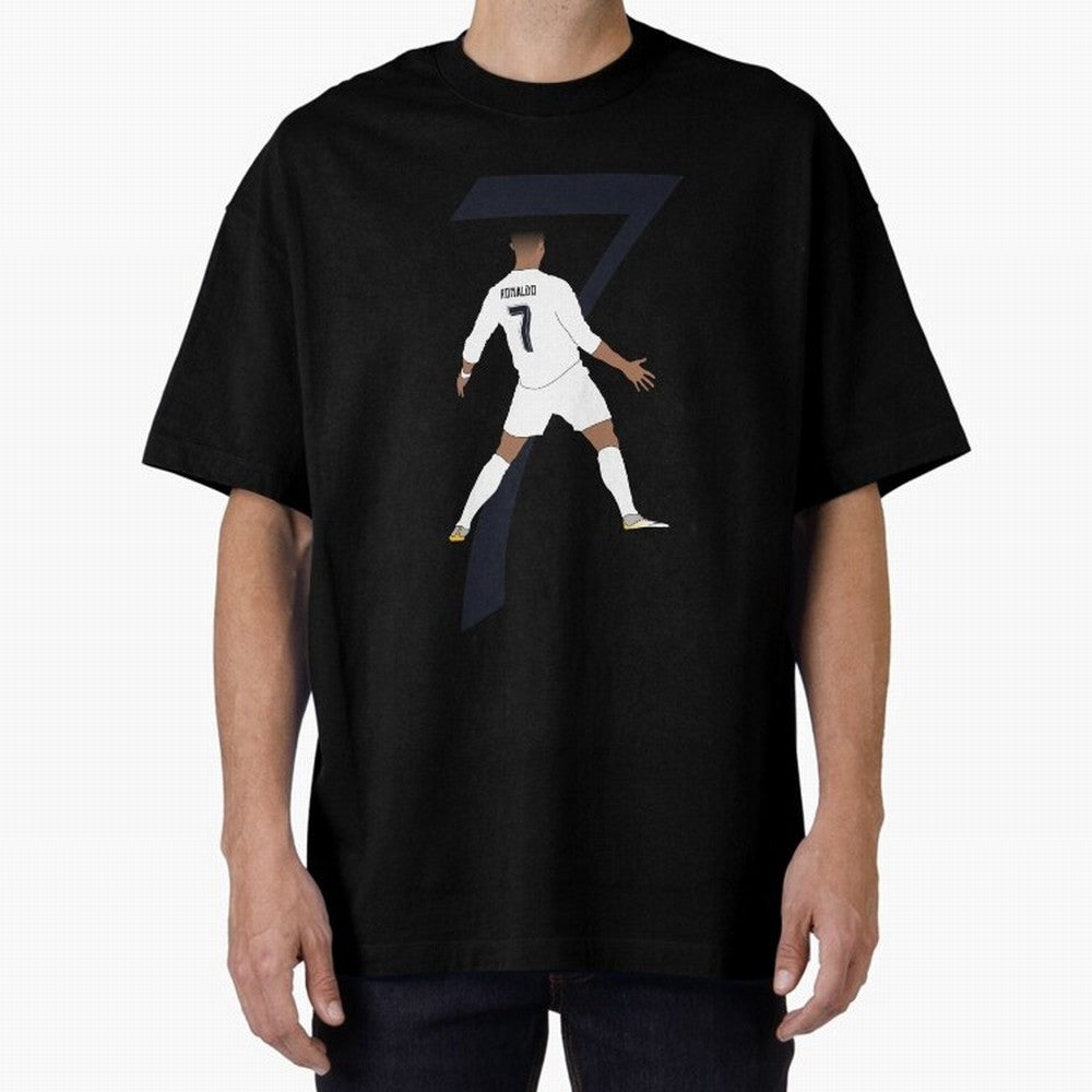 Cristiano Ronaldo #7 Oversized T-Shirt Capture Match Day Hype around FIFA World Cup 2026 Group Stage, Mbappe and Neymar, Brazil, Portugal and Argentina, Soccer Culture, Superstar Moments, National Team Dreams and Competitive Fire; Great for
