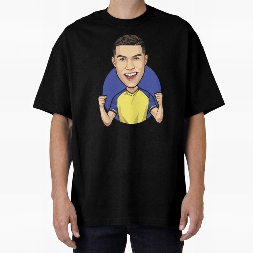 Ronaldo Al-Nassr 2022 Oversized T-Shirt Show Match Day Excitement for Global Football Passion for FIFA World Cup 2026, Connected to Messi and Cristiano Ronaldo, Spain and Netherlands, Worldwide Fan Energy, Dramatic Goals, Stadium Lights and