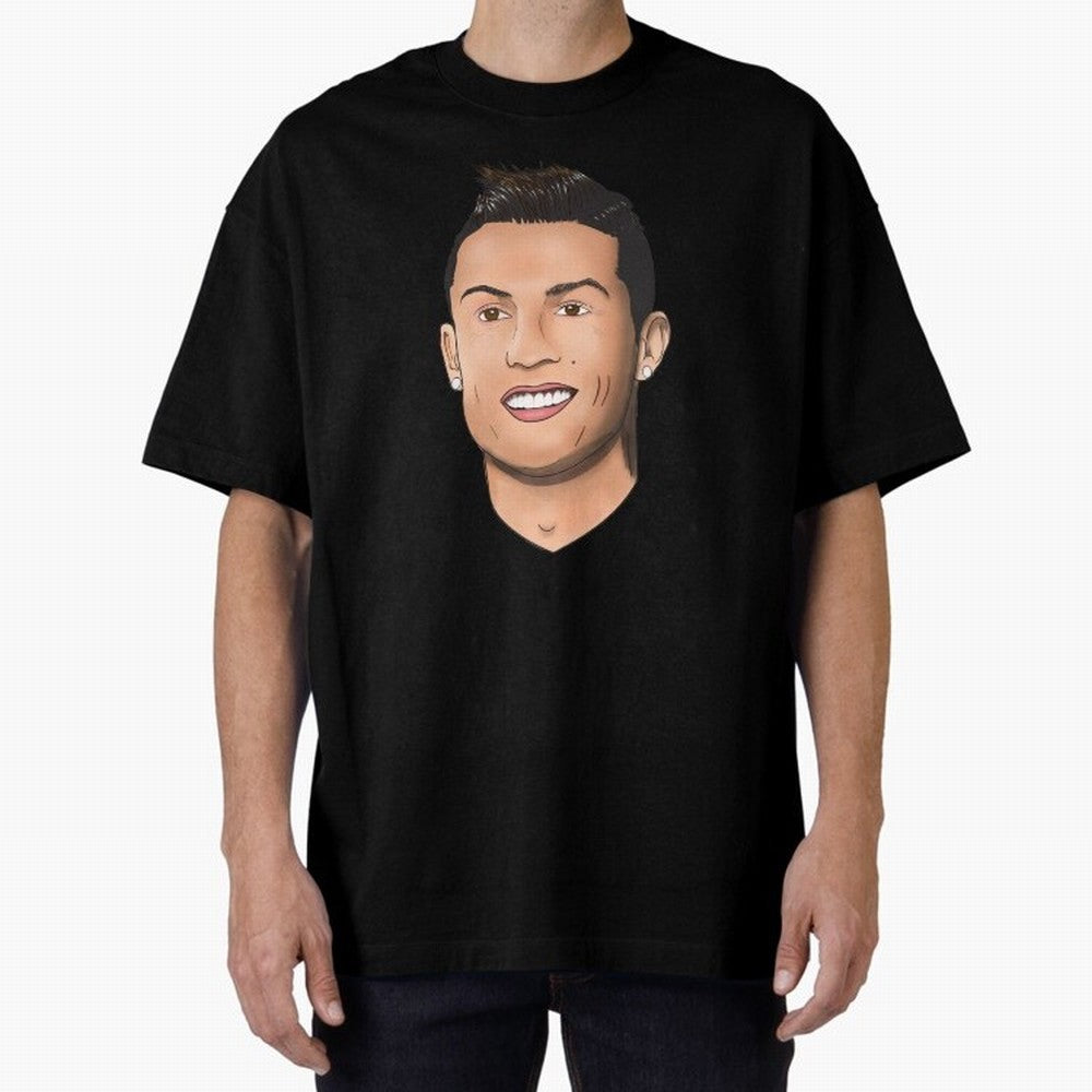 Cristiano Ronaldo Oversized T-Shirt Stand Out with Spirit from FIFA World Cup 2026 with Cristiano Ronaldo, Haaland and CR7, France Energy, Retro Football Energy, Iconic Rivalries, Trophy Chase Drama and Stadium Atmosphere; Perfect for Fans,