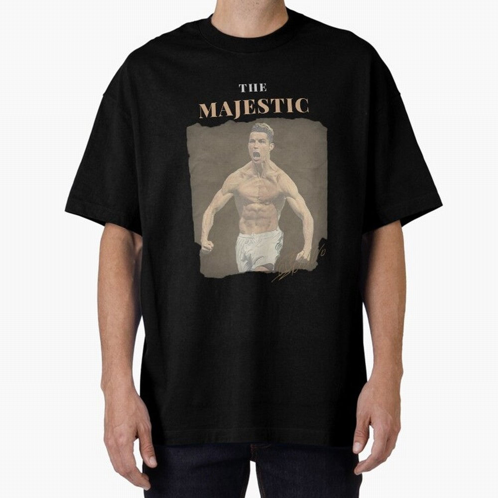 Siuuu CR7 Cristiano Ronaldo Oversized T-Shirt Represent Football Lovers during FIFA World Cup 2026 USA Canada Mexico Spirit, Celebrating Portugal, Spain and Germany, Mbappe, Vintage Soccer Flavor, Modern Football Stars, National Flags and Final