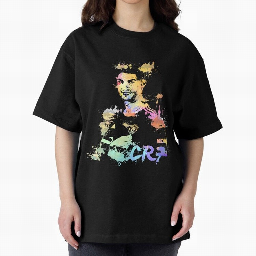 Cristiano Ronaldo Cristiano Ronaldoooo Oversized T-Shirt Join the Countdown to FIFA World Cup 2026 Group Stage Spirit, with Brazil, Messi, Neymar and Mbappe, Retro Football Energy, Iconic Rivalries, Trophy Chase Drama and Stadium Atmosphere; Built