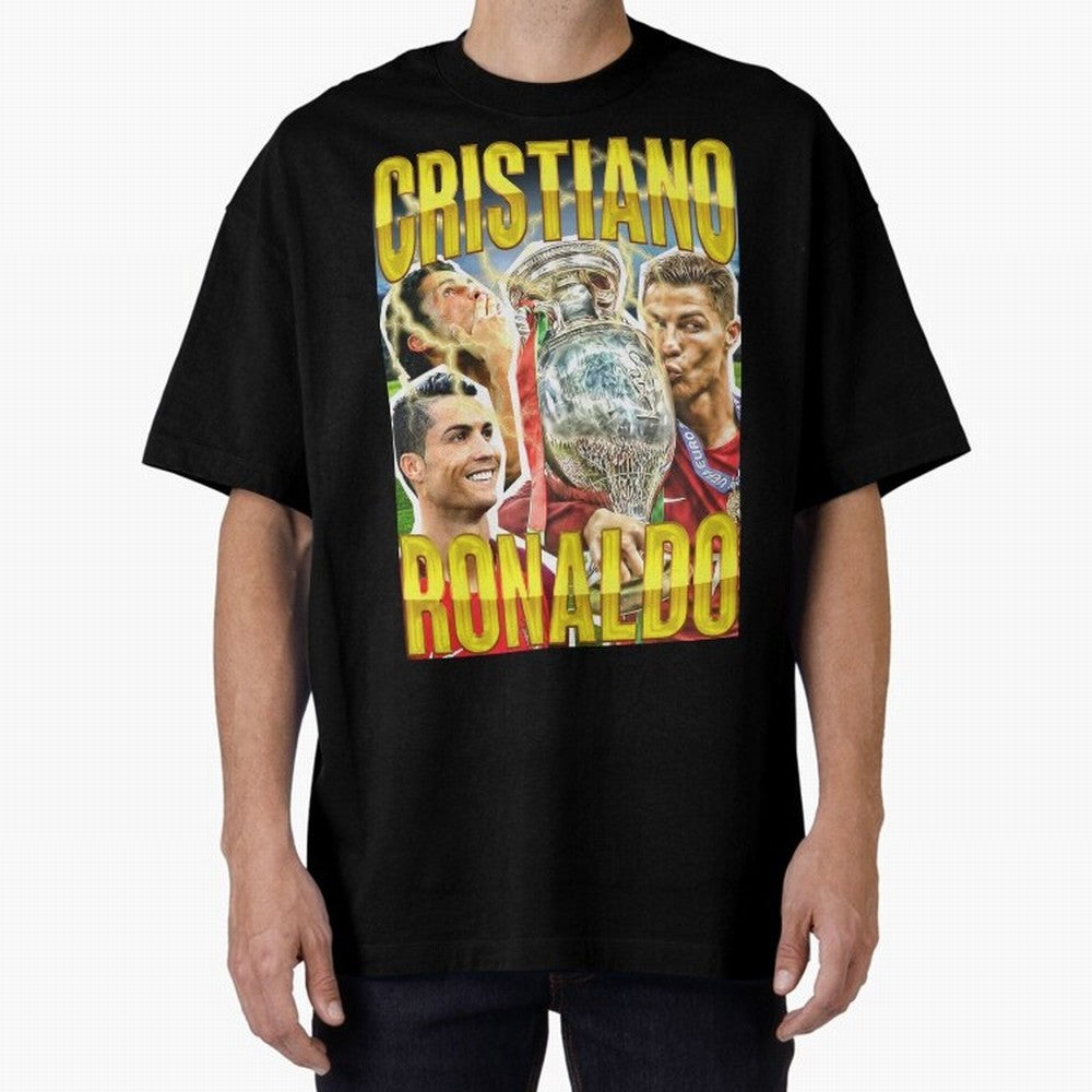 Cristiano Ronaldo CR7 SIUUU El Bicho Vintage Retro Design Oversized T-Shirt Build Match Day Hype around FIFA World Cup 2026 USA Canada Mexico, Mbappe and Neymar, Brazil, Global Supporter Spirit, Legendary Goals, National Colors and Tournament