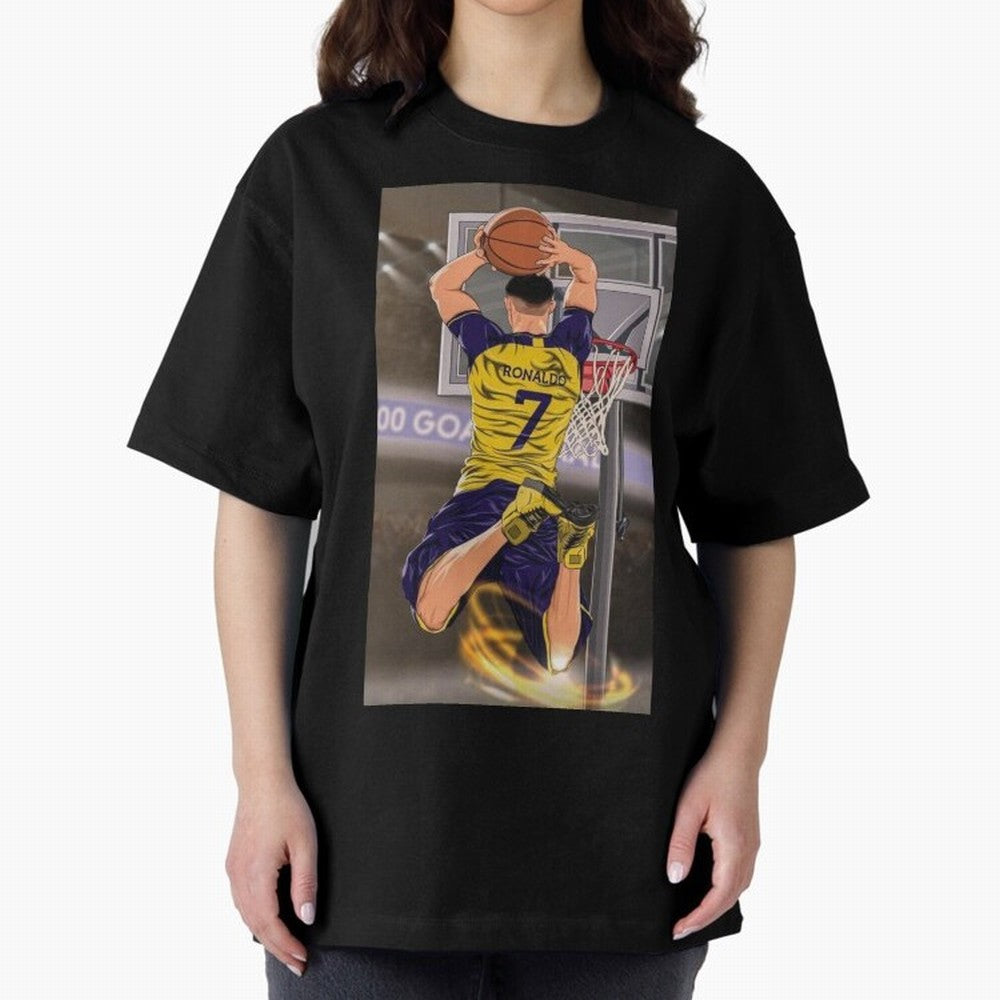 cr7 Oversized T-Shirt Discover Match Day Hype around FIFA World Cup 2026 Group Stage, Messi, Argentina and Brazil, Football Festival Excitement, Trophy Ambitions, Country Rivalries and Star Player Buzz; Ideal for Football Dads, Football Moms,