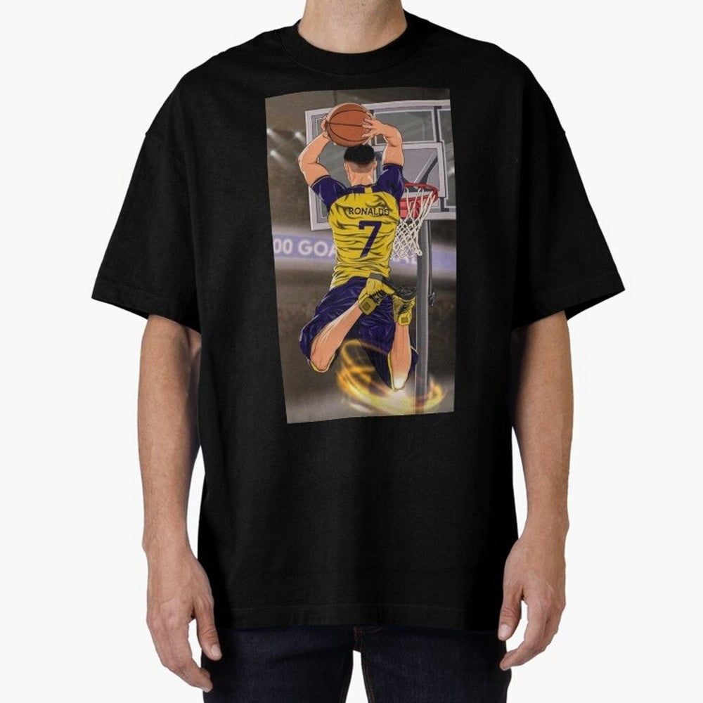 cr7 Oversized T-Shirt Discover Match Day Hype around FIFA World Cup 2026 Group Stage, Messi, Argentina and Brazil, Football Festival Excitement, Trophy Ambitions, Country Rivalries and Star Player Buzz; Ideal for Football Dads, Football Moms,