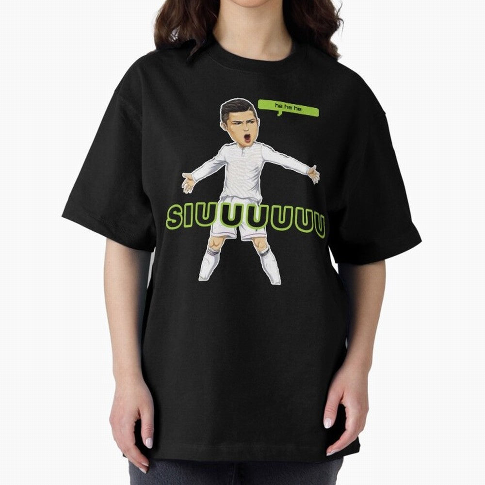 Hehehe SUIII Cristiano ronaldo Oversized T-Shirt Carry the Colors and Pride of FIFA World Cup 2026 Filled with Messi, Neymar and Mbappe, Portugal, Spain and Germany Energy, Championship Spirit, Famous Goals, Roaring Crowds and International