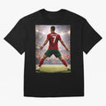 Cristiano Ronaldo Portuguese Legend Number Seven SIUUU Oversized T-Shirt Live for the Drama of Global Football Passion for FIFA World Cup 2026 Group Stage, Capturing Messi, CR7 and Mbappe, Portugal, Spain and Germany, Match Day Excitement,