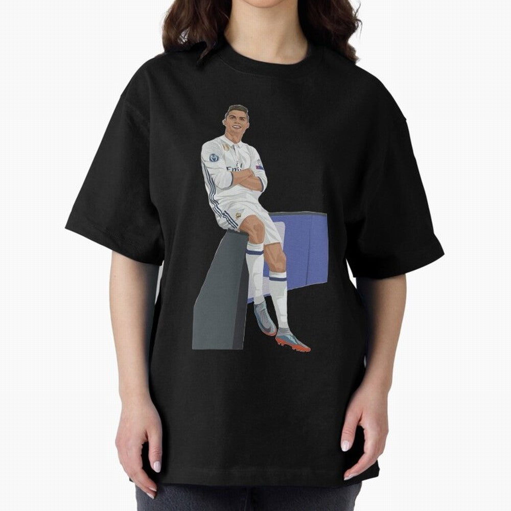 Cristiano Ronaldo Oversized T-Shirt Make Every Kick Count in FIFA World Cup 2026 USA Canada Mexico for Fans of CR7 and Netherlands, Bringing Retro Football Energy, Iconic Rivalries, Trophy Chase Drama and Stadium Atmosphere; Great for Watch