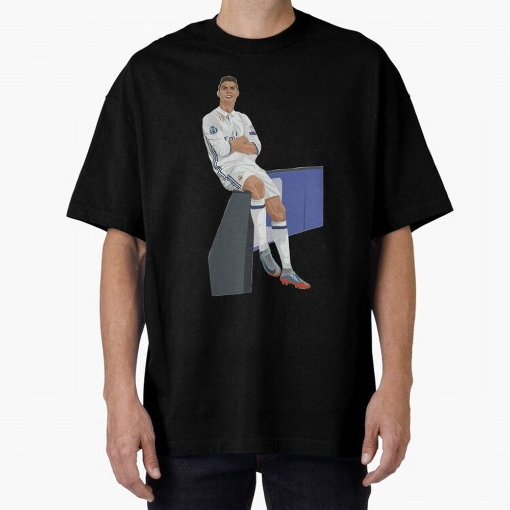 Cristiano Ronaldo Oversized T-Shirt Make Every Kick Count in FIFA World Cup 2026 USA Canada Mexico for Fans of CR7 and Netherlands, Bringing Retro Football Energy, Iconic Rivalries, Trophy Chase Drama and Stadium Atmosphere; Great for Watch