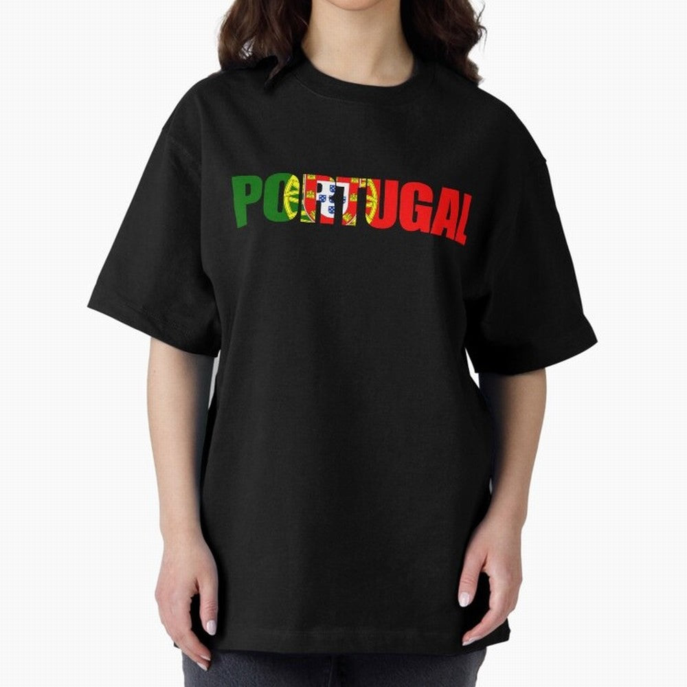 Portugal Country Oversized T-Shirt Support the FIFA World Cup 2026 Group Stage Journey through CR7 and Messi Highlights, England Pride, Sports Nostalgia, International Competition, Famous Players and Unforgettable Victories; Ideal for Football