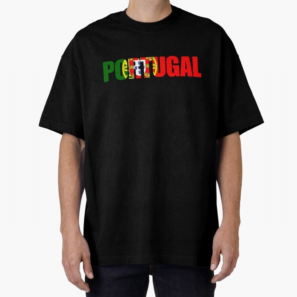 Portugal Country Oversized T-Shirt Support the FIFA World Cup 2026 Group Stage Journey through CR7 and Messi Highlights, England Pride, Sports Nostalgia, International Competition, Famous Players and Unforgettable Victories; Ideal for Football