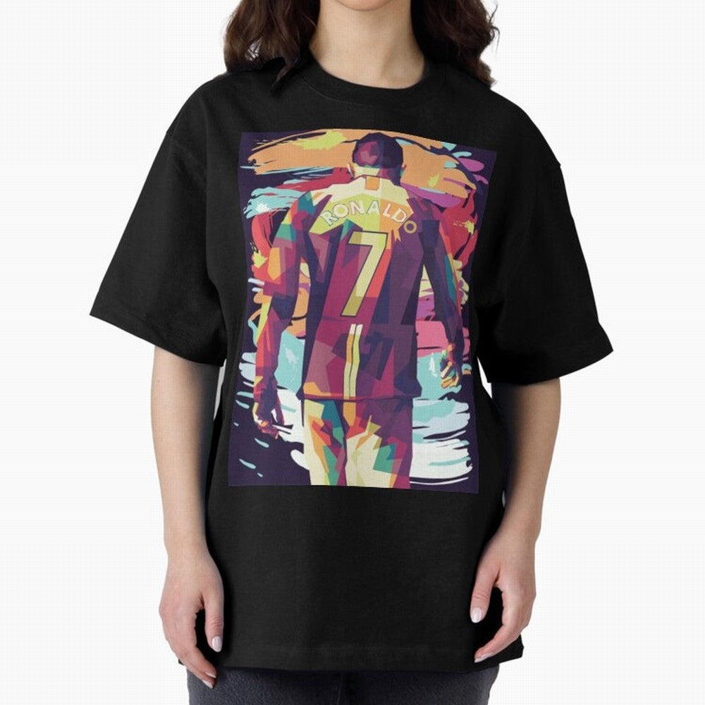 Cristiano Ronaldo Manchester United Cristiano Ronaldo Oversized T-Shirt Bring a Champion Mindset to FIFA World Cup 2026 Group Stage for Fans of CR7 and Messi and Argentina, France and Brazil, Bringing Stadium Chants, National Pride, Trophy Dreams